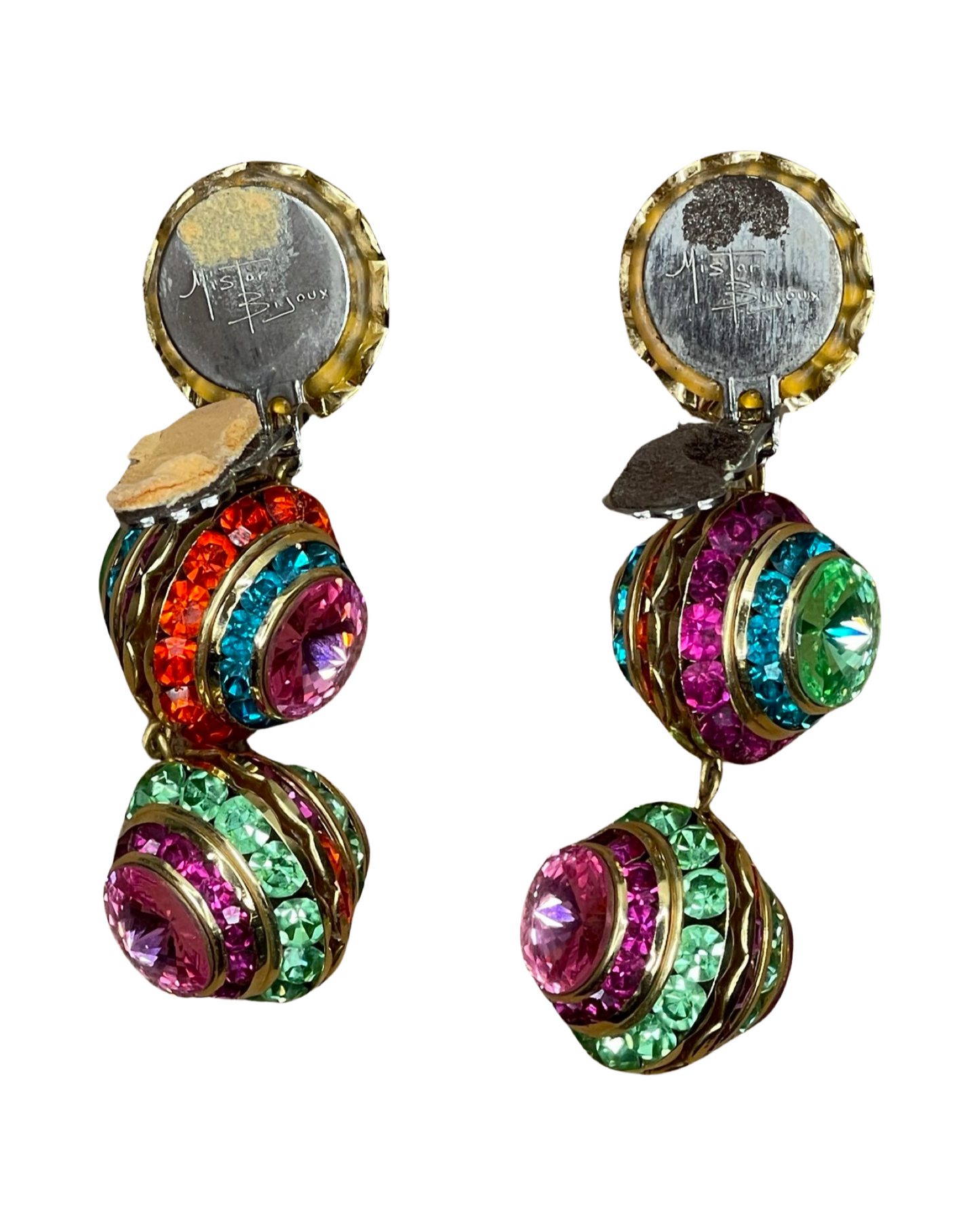 Vintage Mister Bijoux Rhinestone Earrings