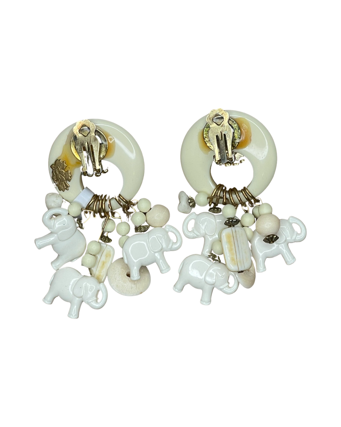 Vintage Katrina Statement Elephant Dangly Earrings