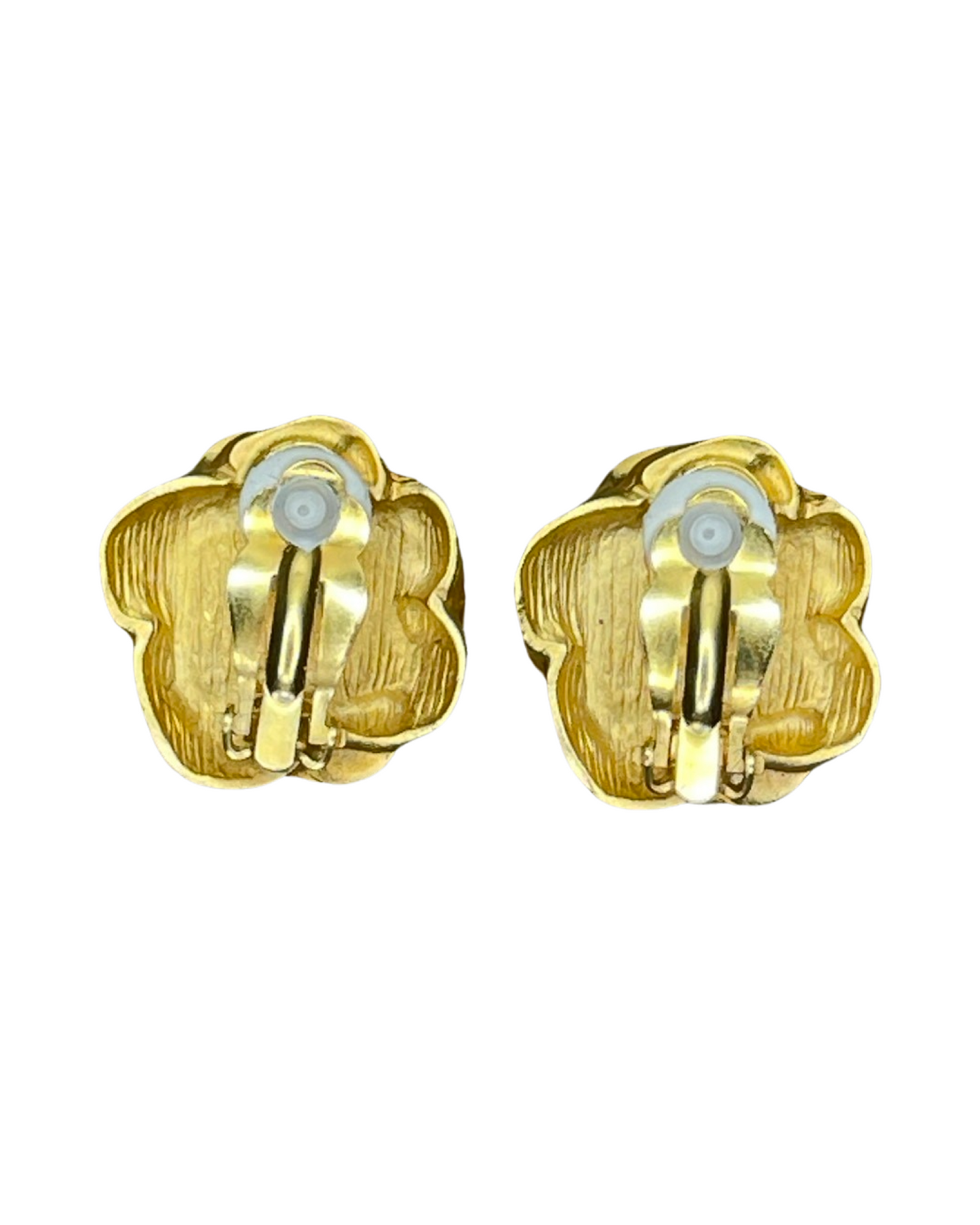 Vintage Givenchy Gold Flower Earrings