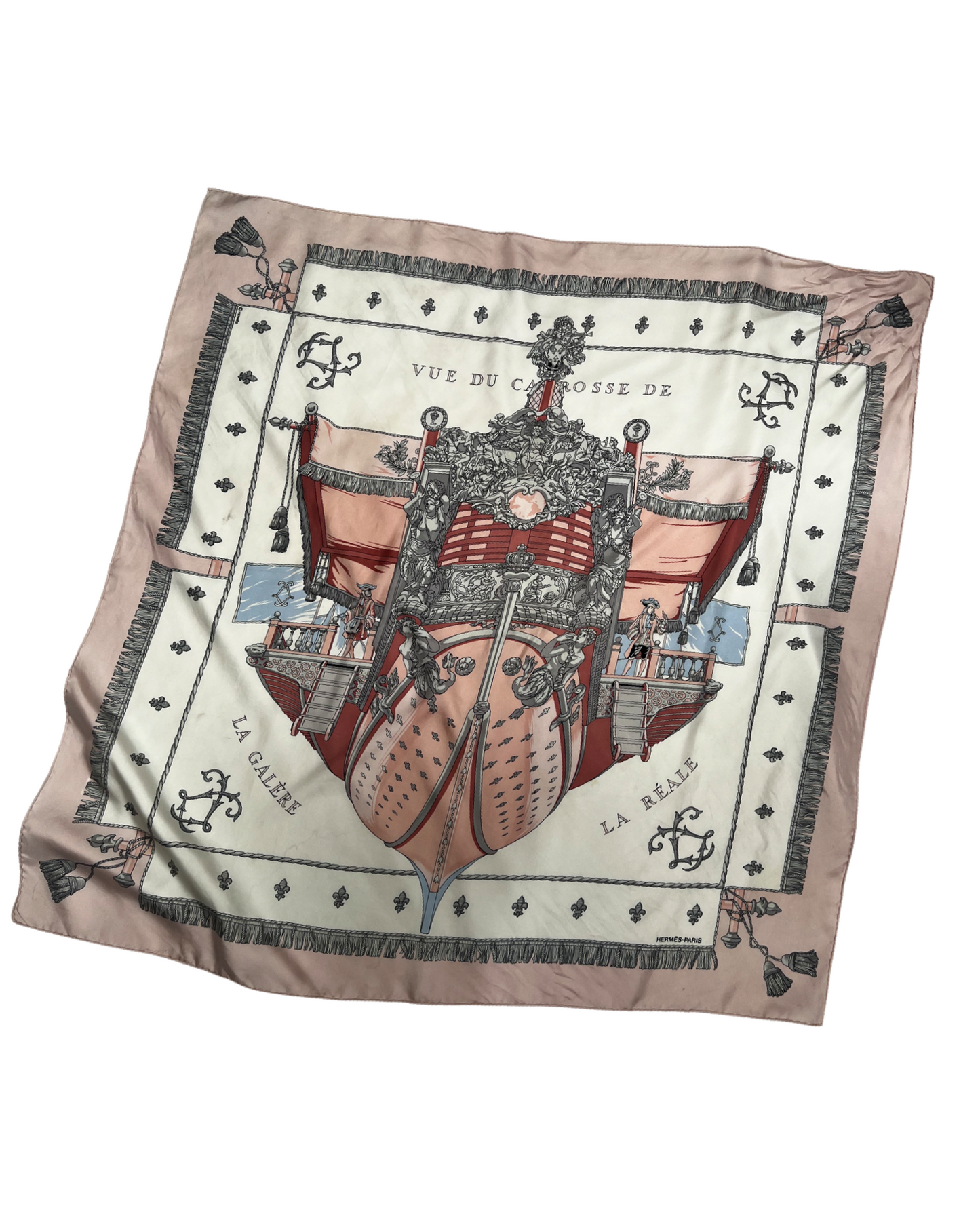 Hermes Authentic Hand Rolled Silk Scarf