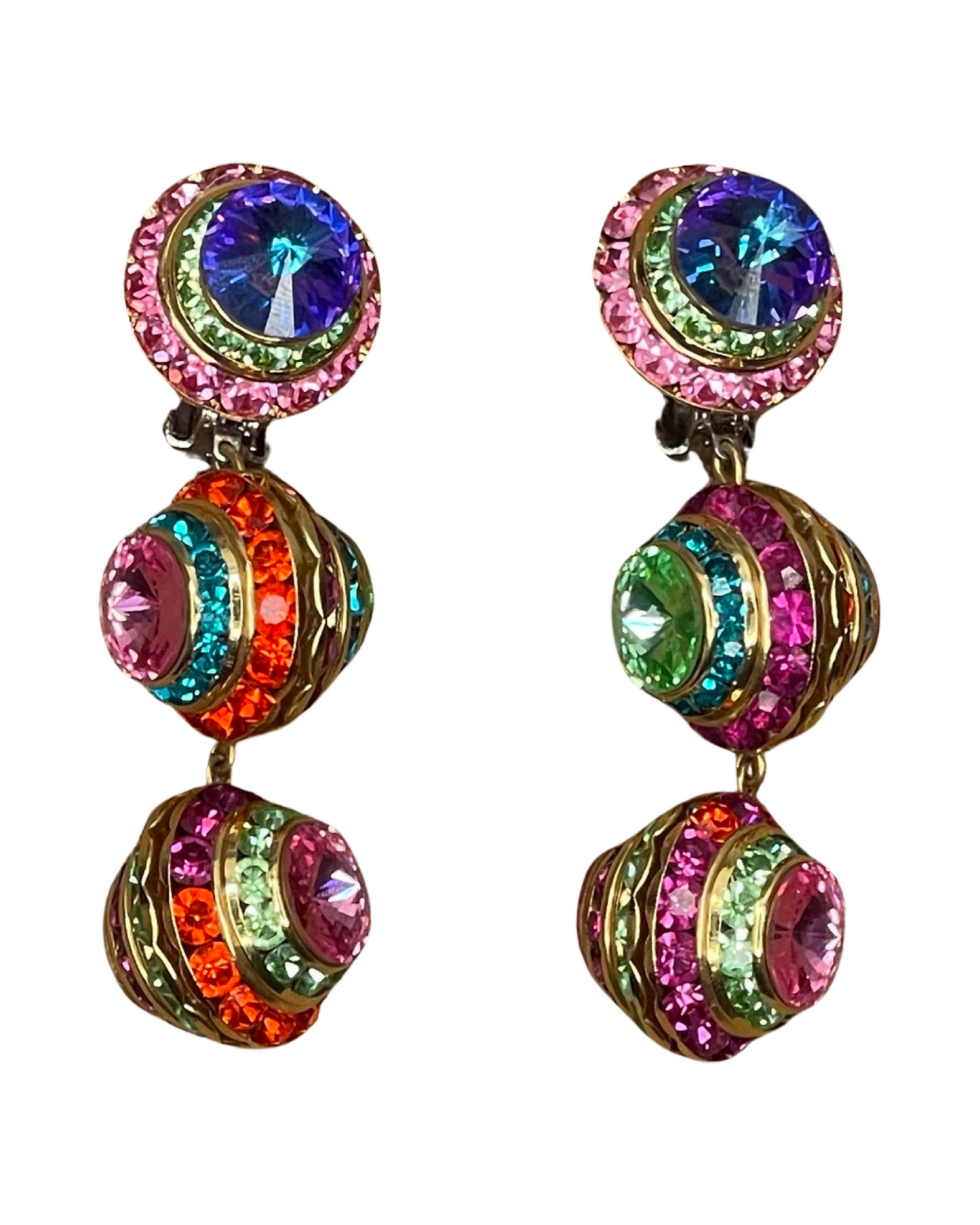 Vintage Mister Bijoux Rhinestone Earrings