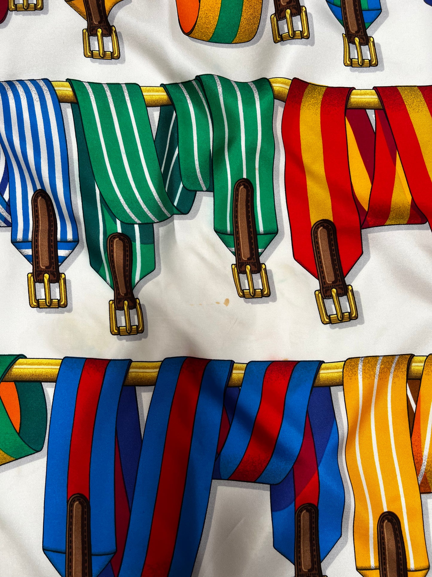 Hermes Authentic Hand Rolled Silk Scarf