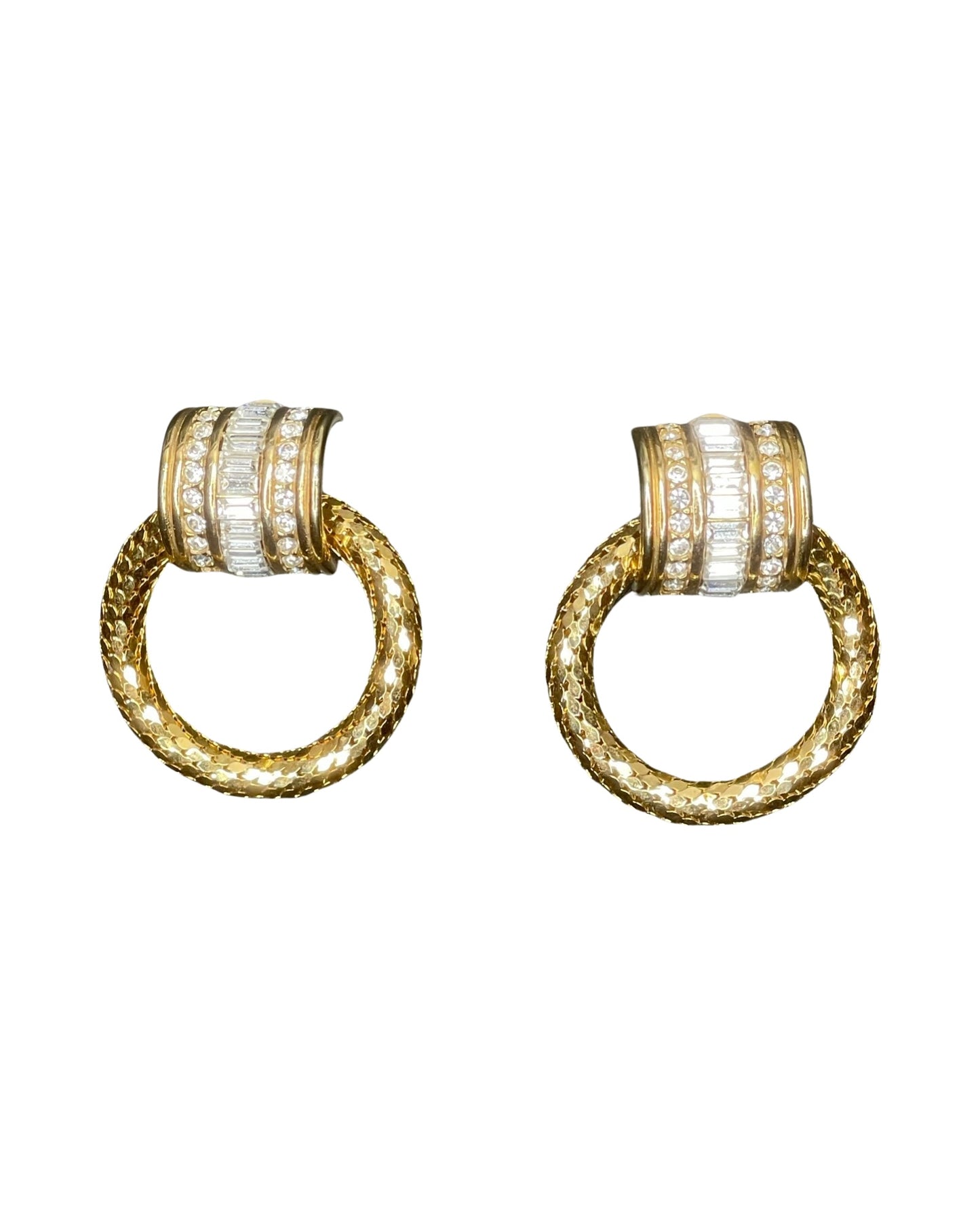 Fab Whiting & Davis Door Knocker Earrings