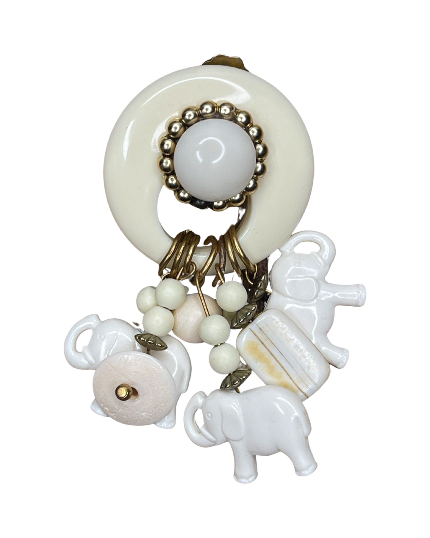 Vintage Katrina Statement Elephant Dangly Earrings