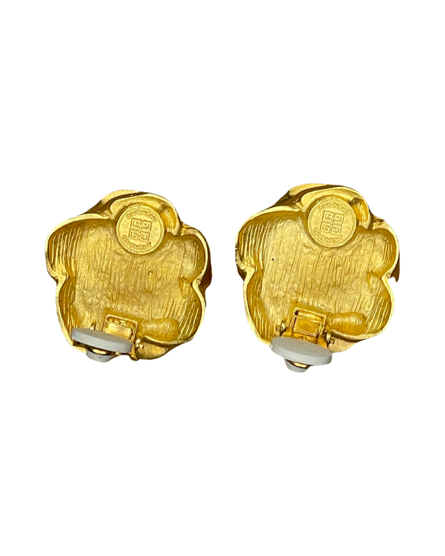 Vintage Givenchy Gold Flower Earrings