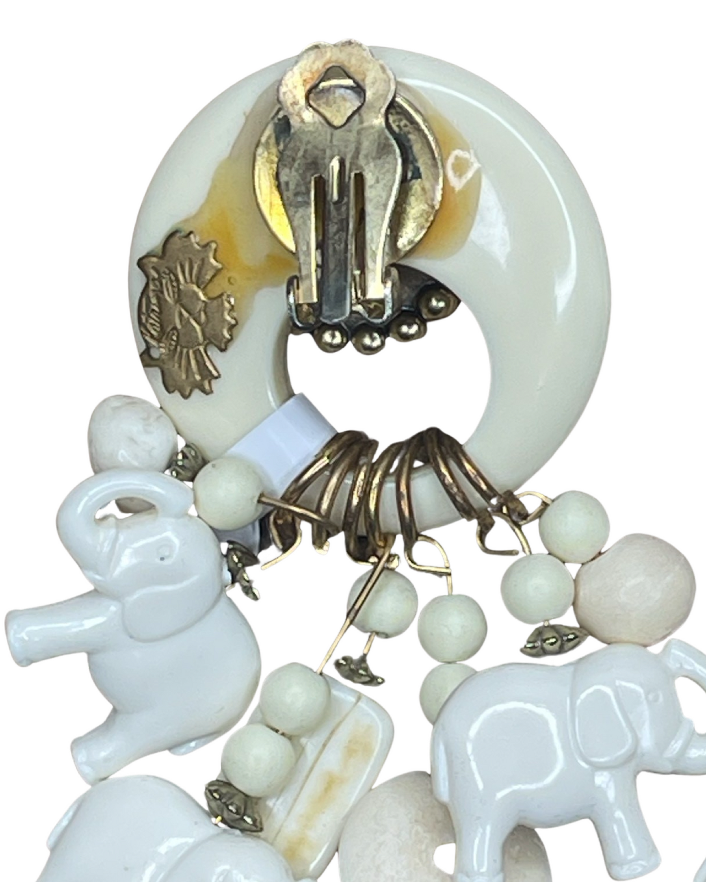 Vintage Katrina Statement Elephant Dangly Earrings