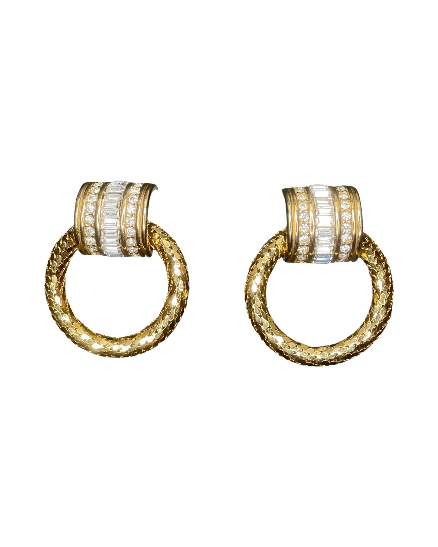 Fab Whiting & Davis Door Knocker Earrings