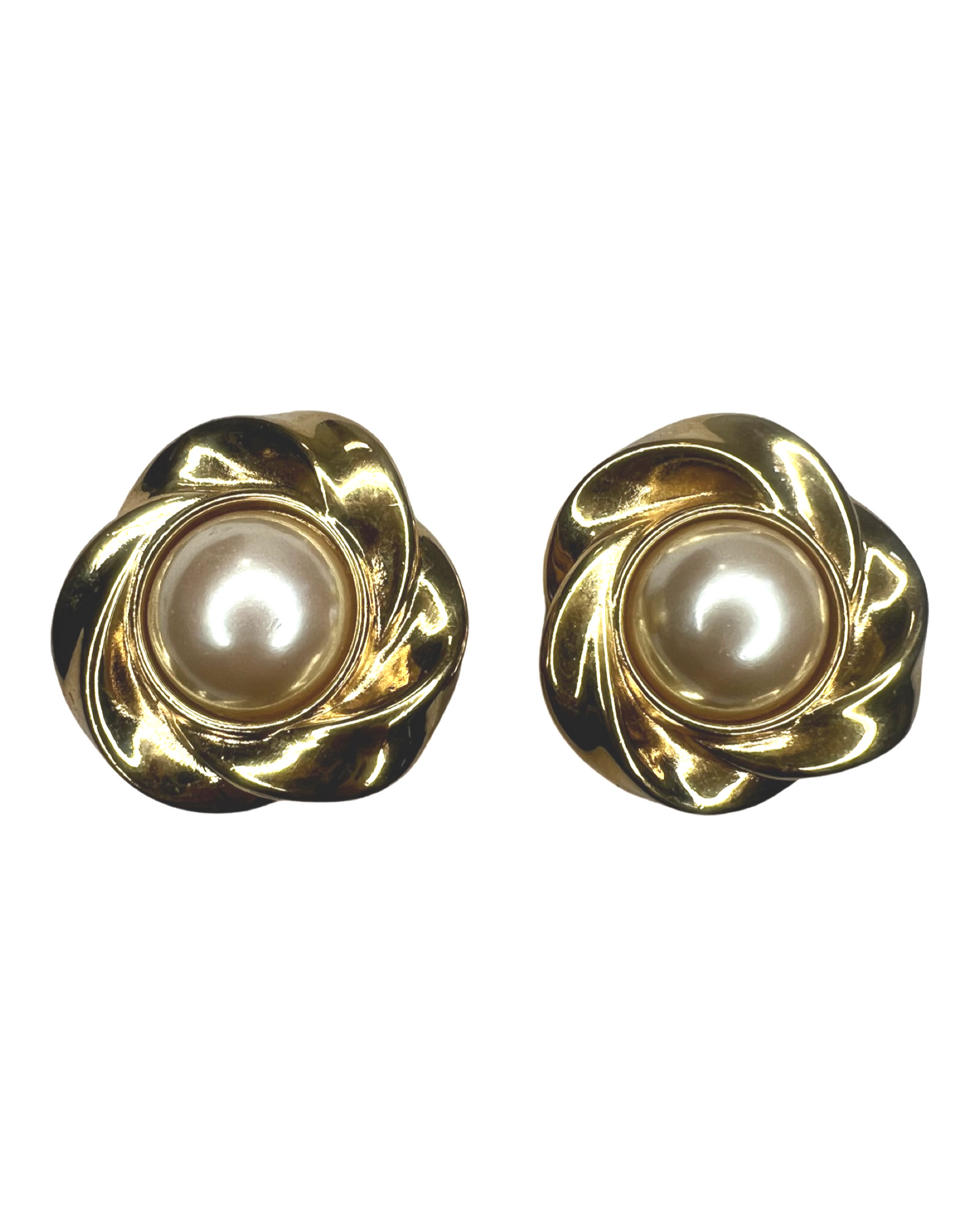 Faux Pearl Vintage Earrings