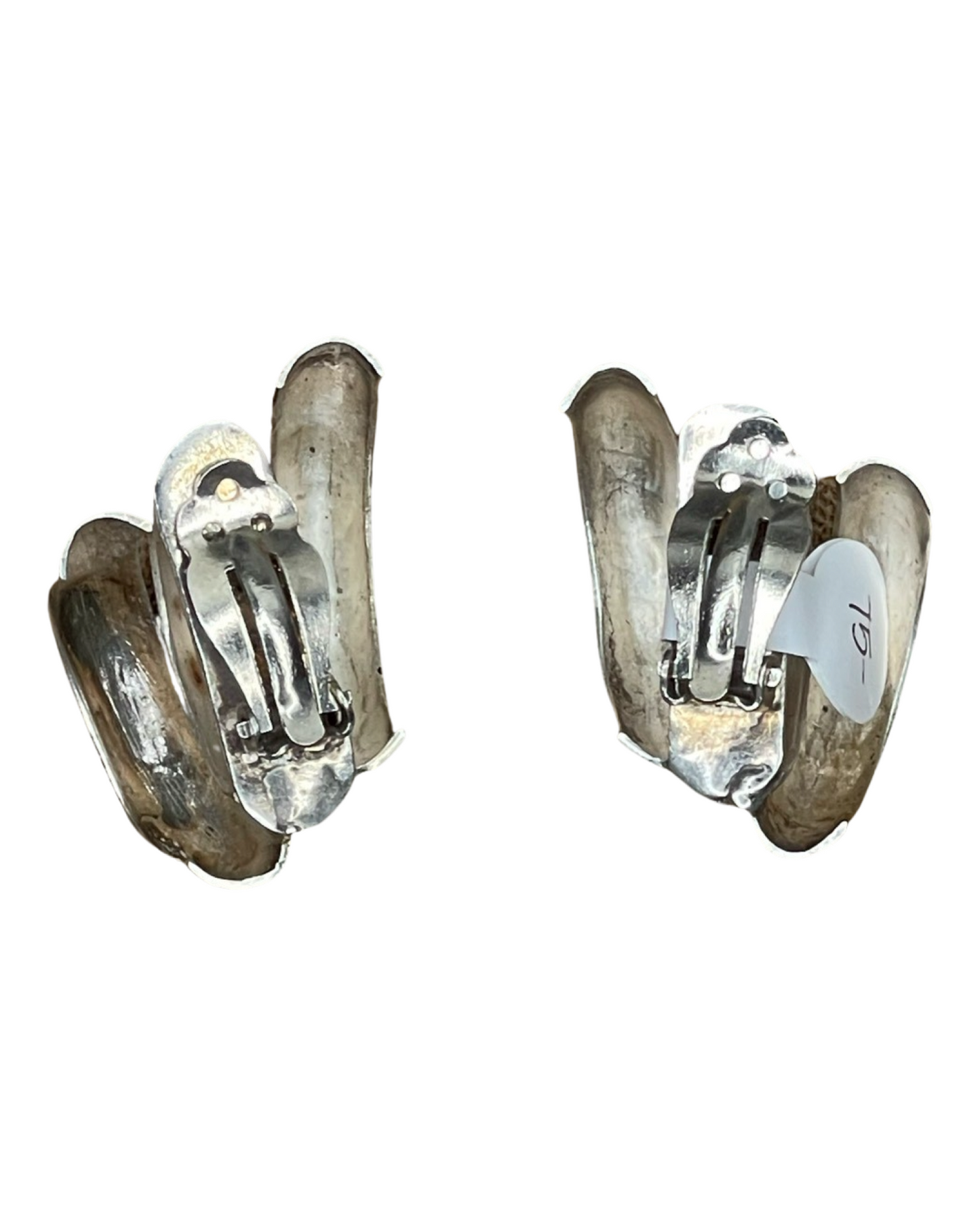 Vintage Sterling Silver Clip On Earrings