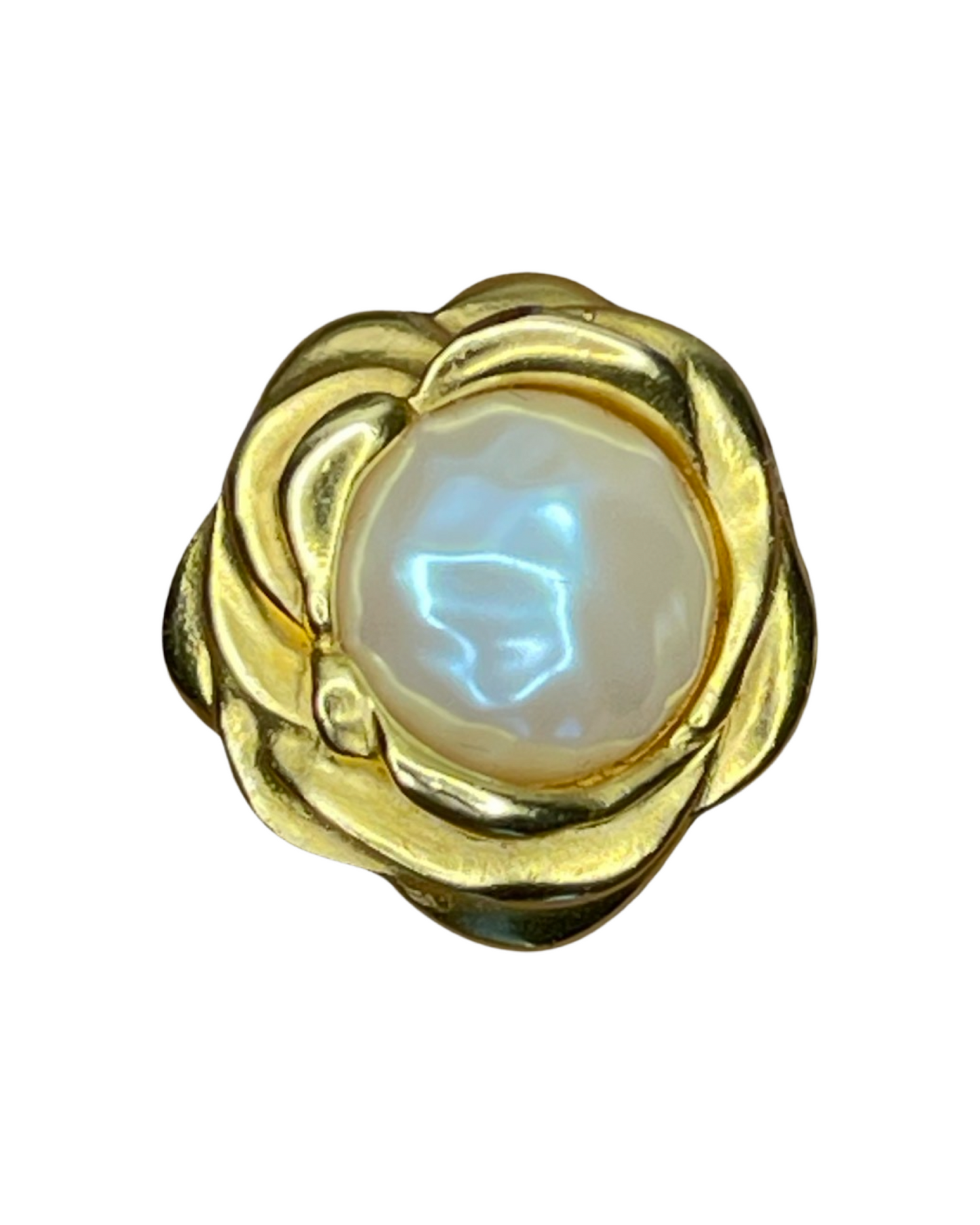 Vintage Givenchy Gold Flower Earrings