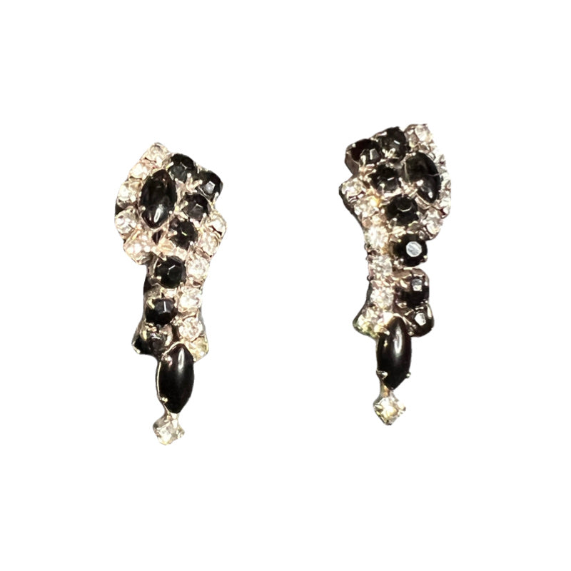 1930s Rhinestone Clip On Earrings