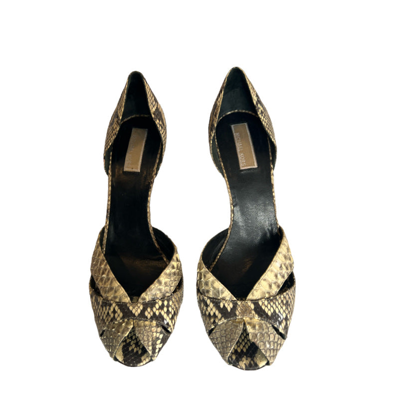 Italian Made Python Snake Leather Heels