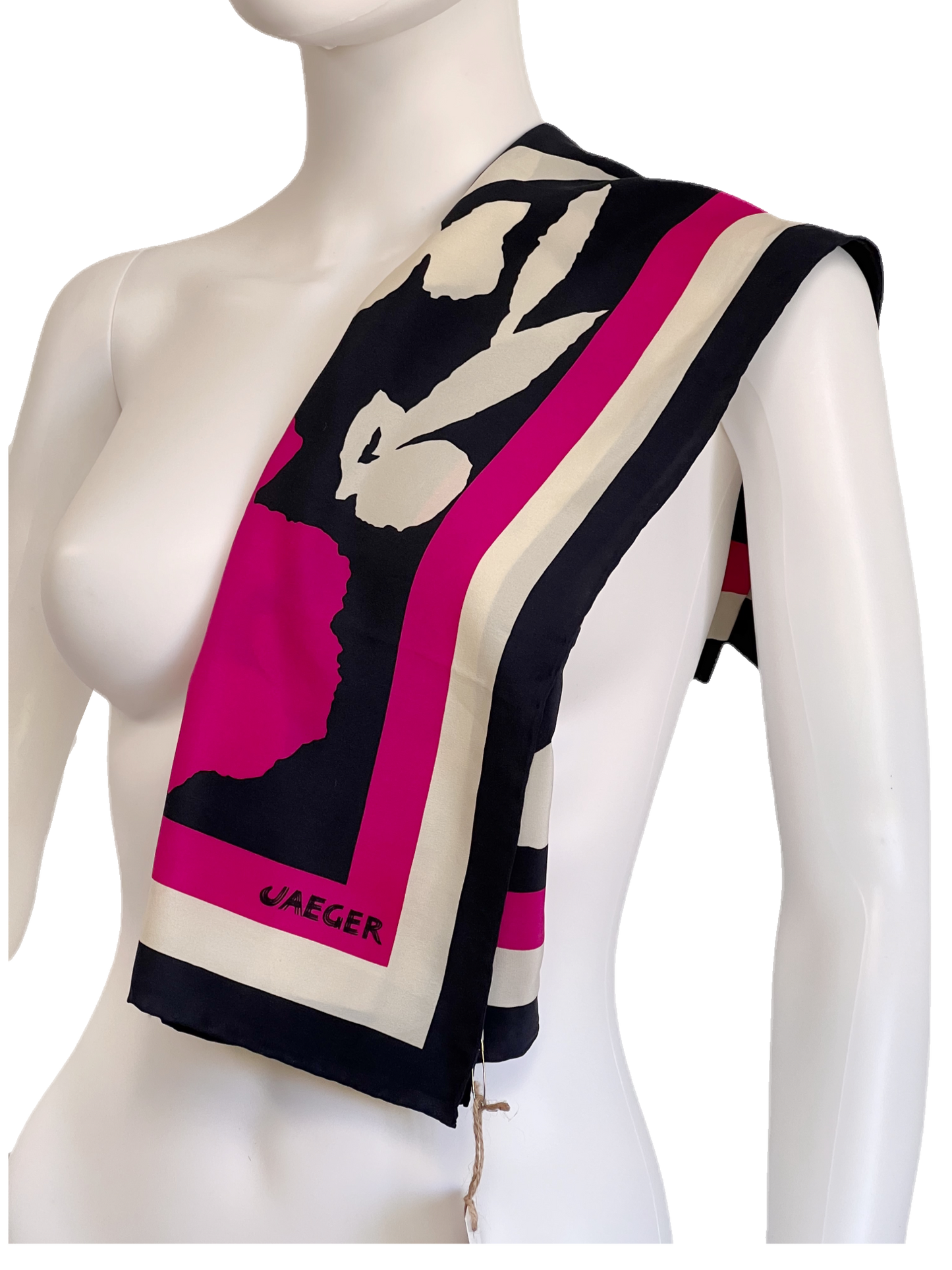 Vintage Jaeger 100% Silk Scarf