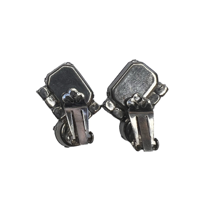 Vintage Blue Rhinestone ClipOns