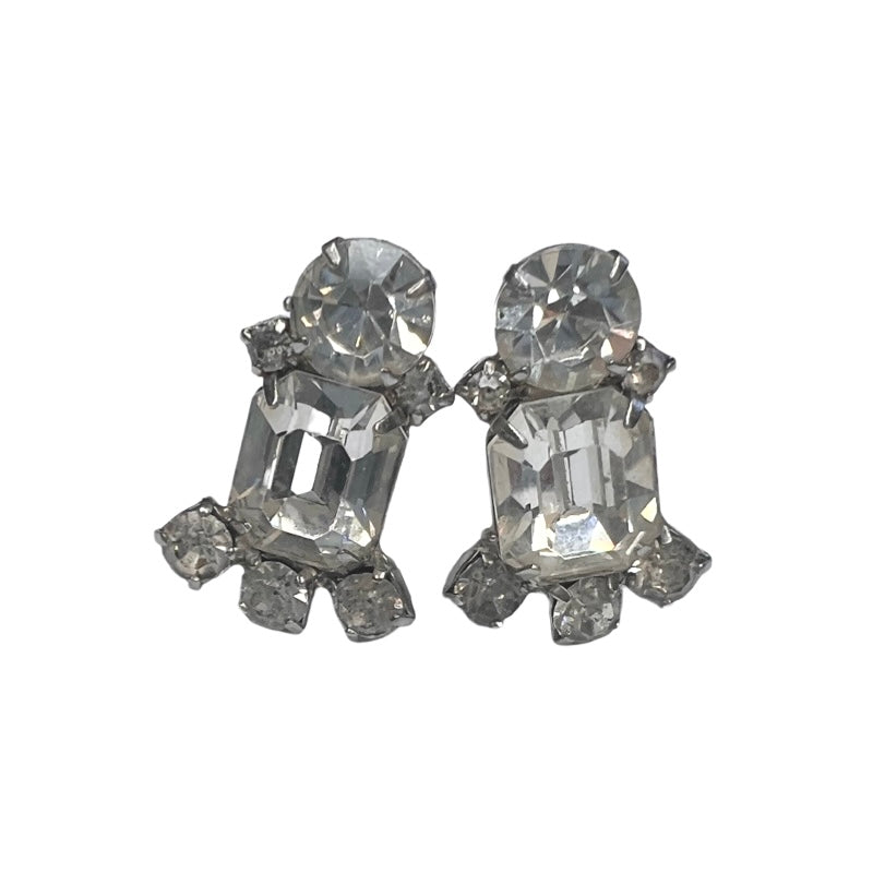 1920s Rhinestone Screw Back Clusters