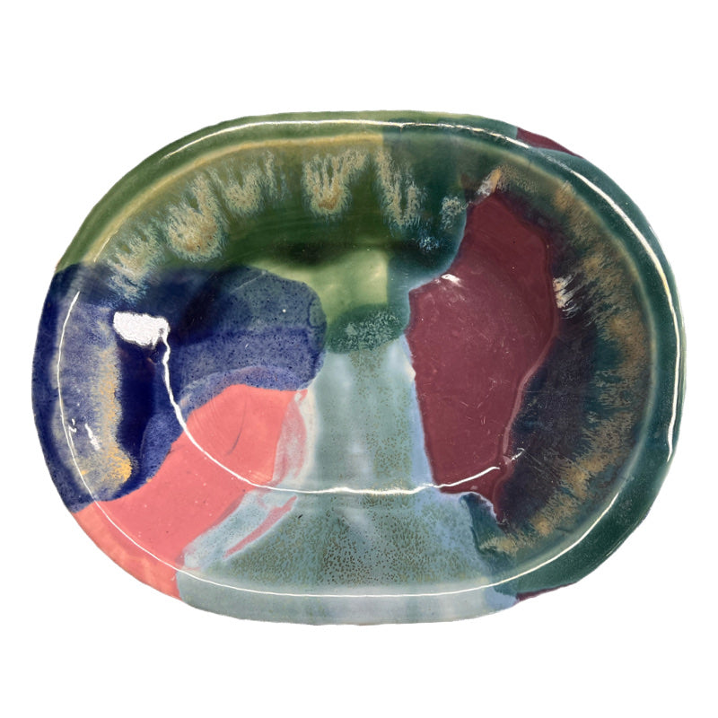 Vintage Artsy Handmade Pottery Plate