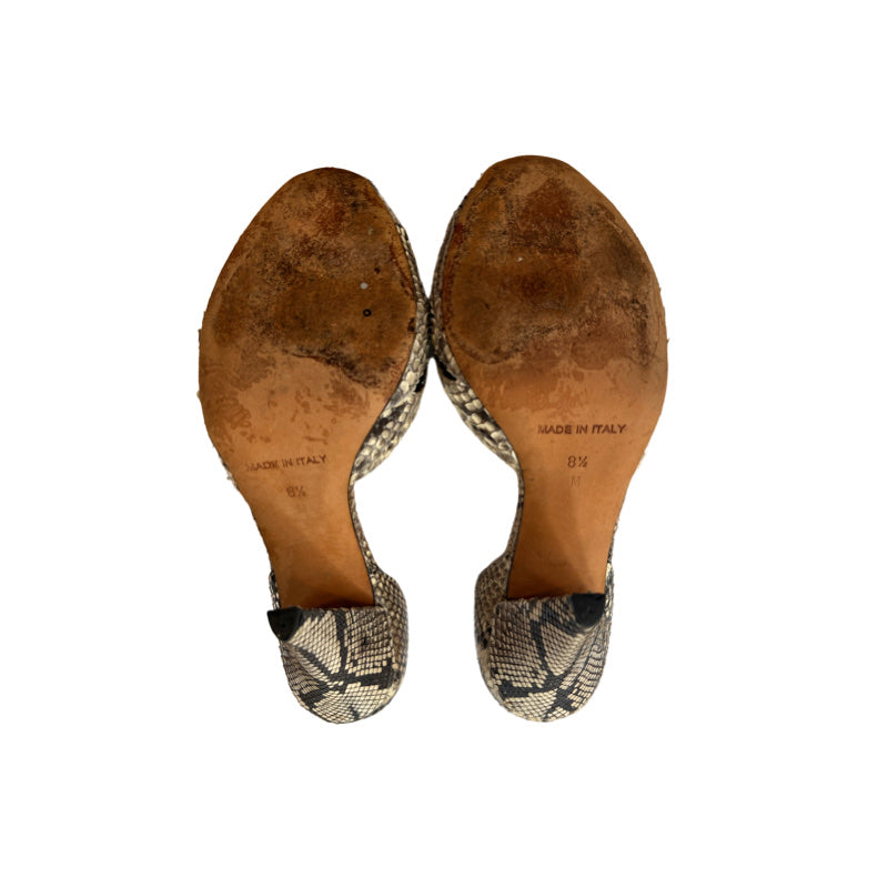 Italian Made Python Snake Leather Heels