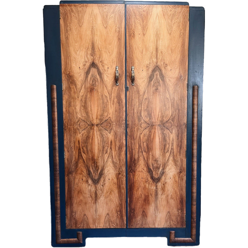 1920s Art Deco Burlwood Armoire