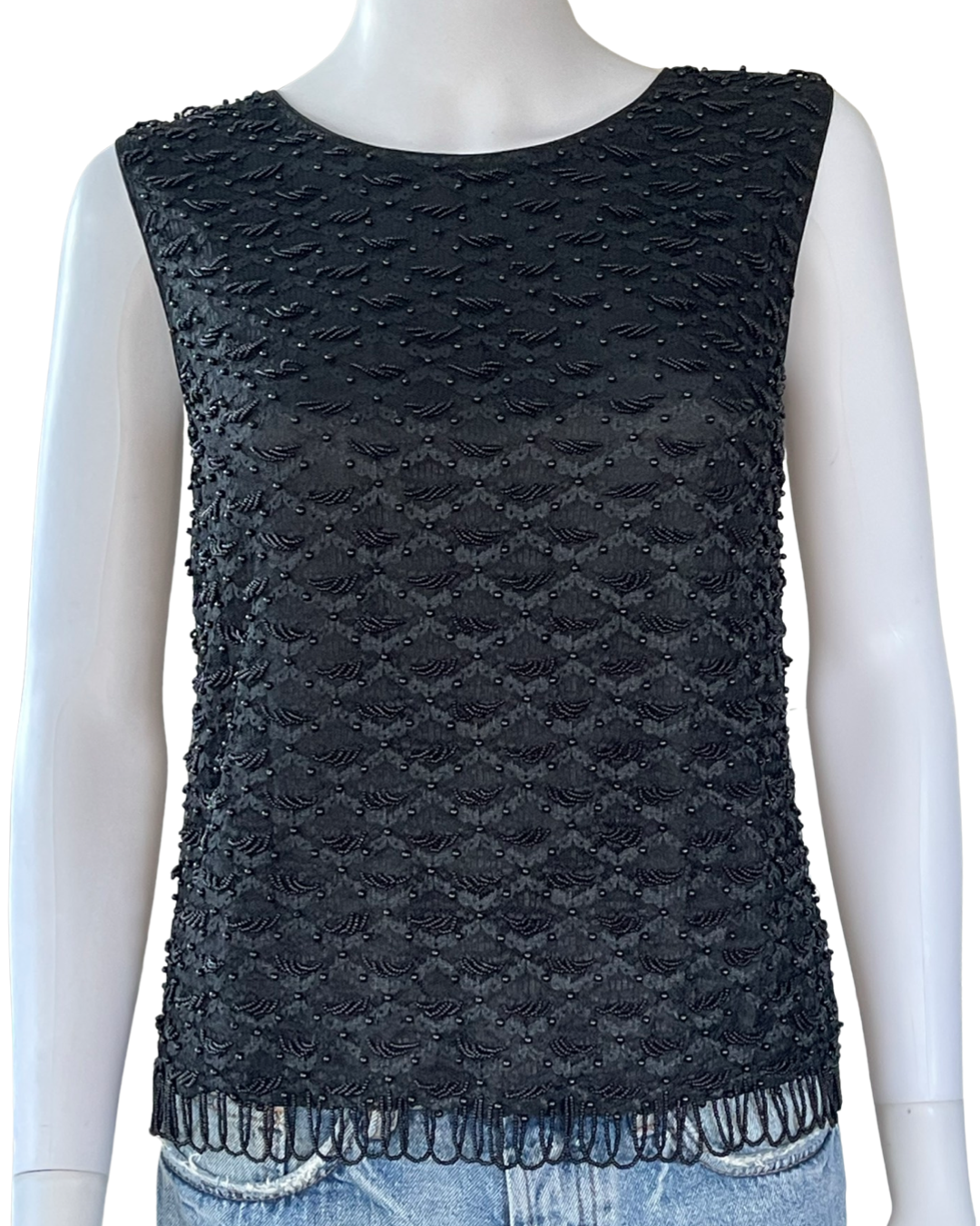 Vintage Hand Beaded Top