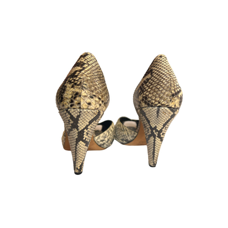 Italian Made Python Snake Leather Heels