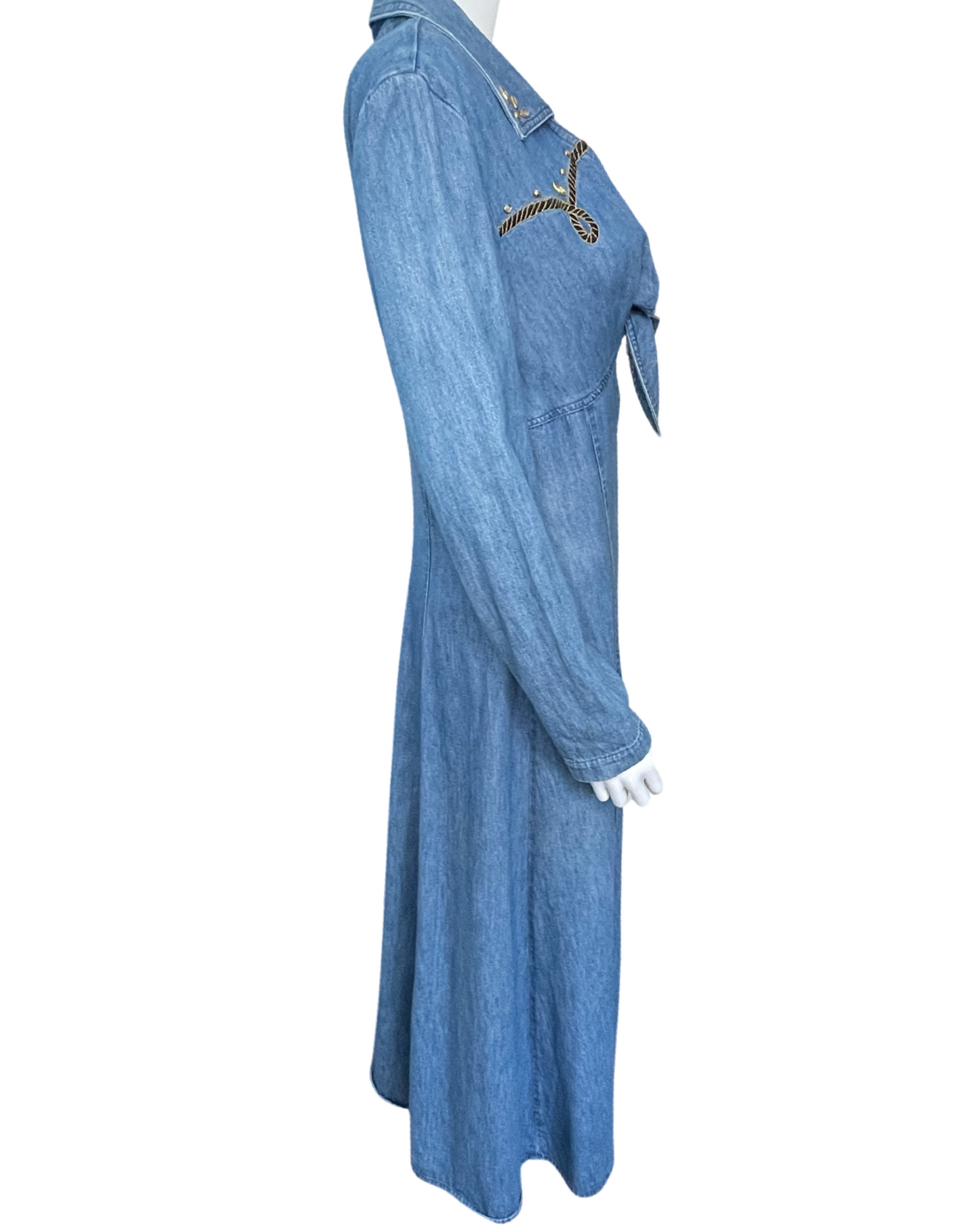 Vintage Denim Button Down Dress