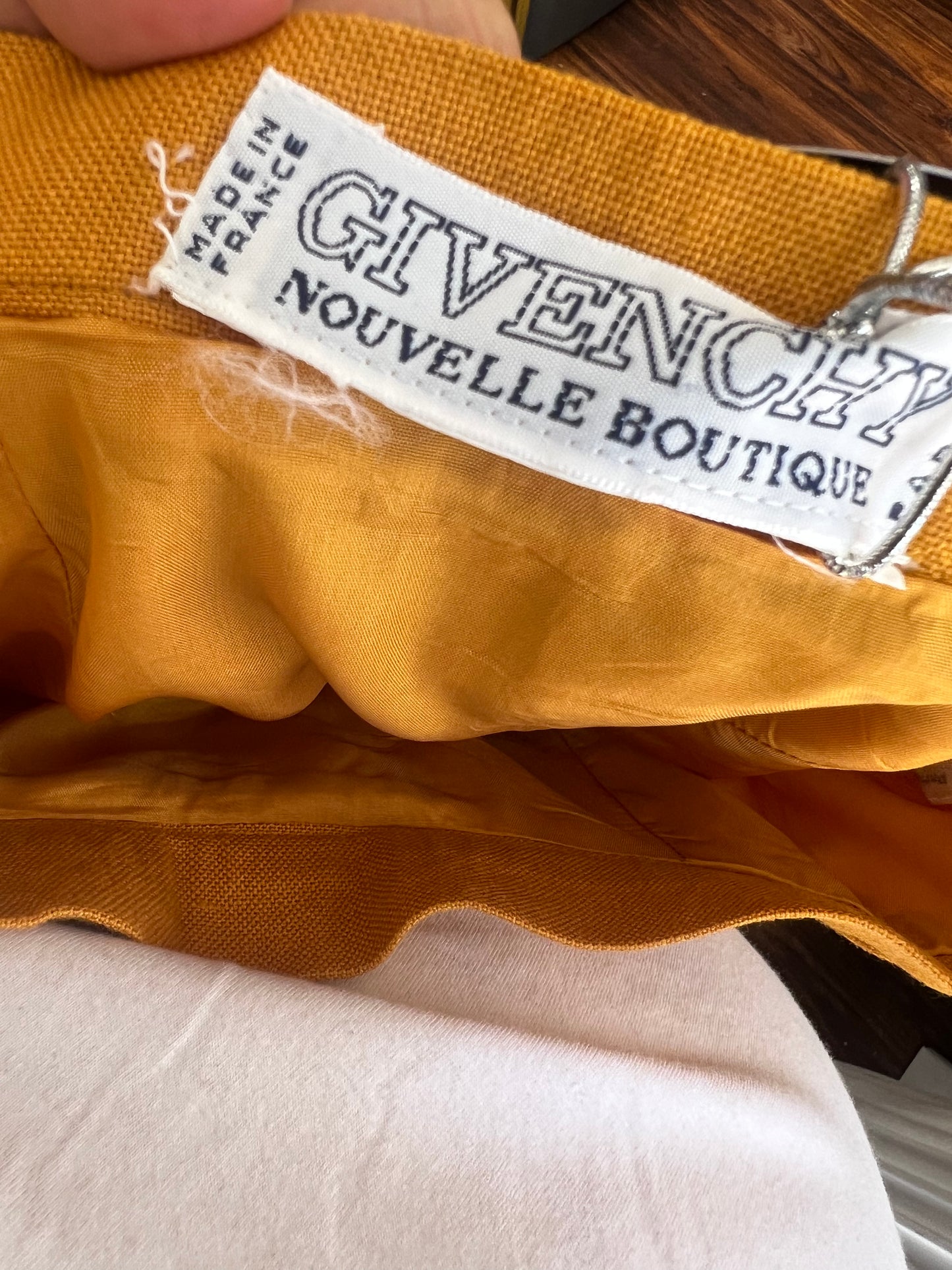 GIVENCHY Vintage Mustard Yellow Skirt, Size XS
