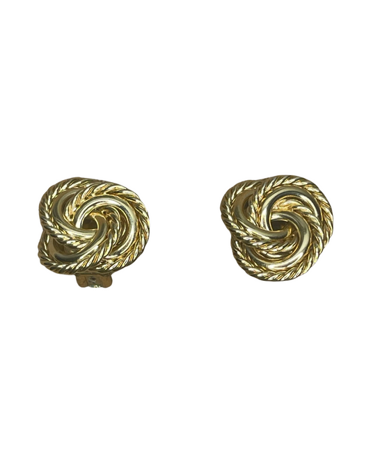Givenchy Vintage Knot Clip On Earrings