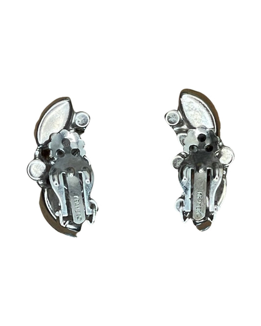 Vintage Glam Kramer Rhinestone Earrings