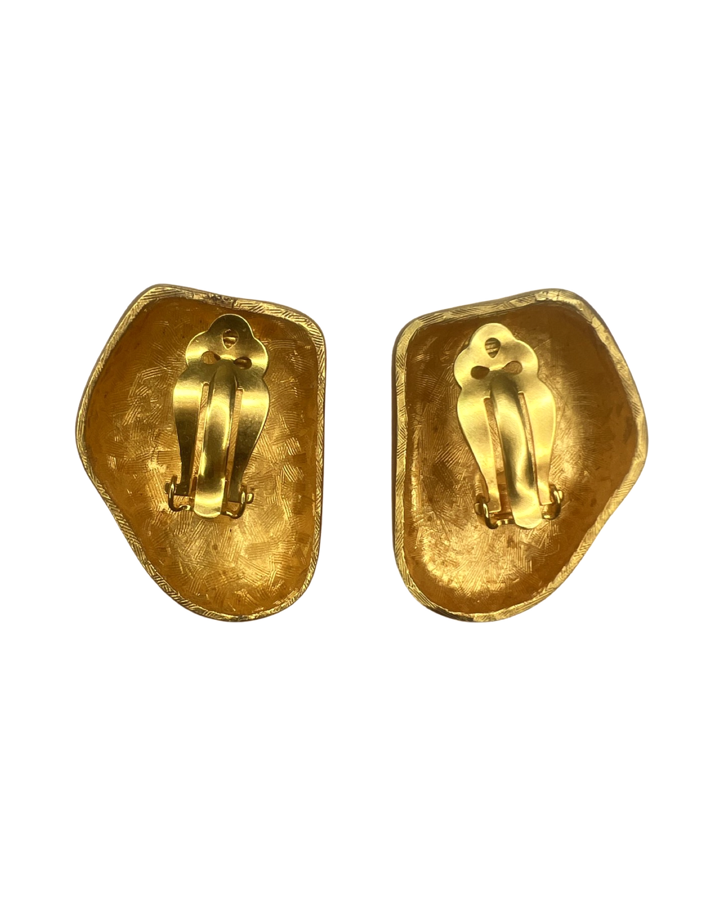 Gold Chunky Vintage Clip Ons