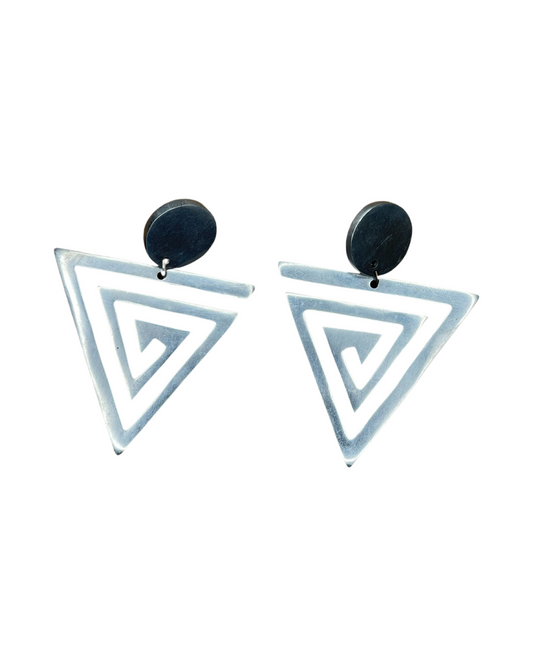 Fabulous Vintage Oversized Triangle Earrings