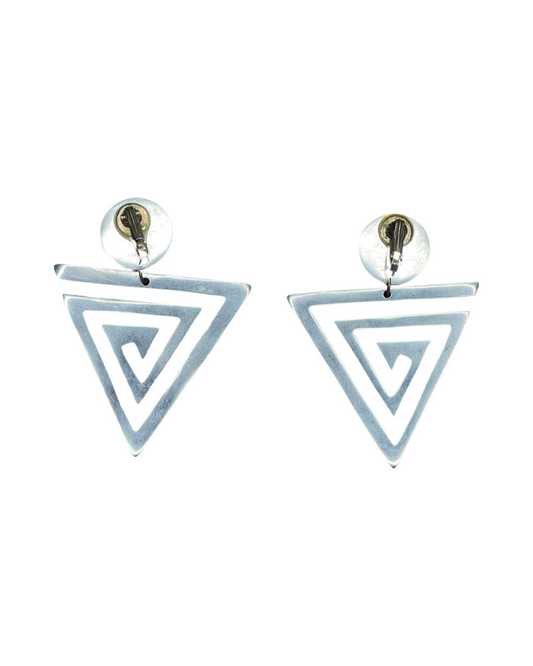 Fabulous Vintage Oversized Triangle Earrings