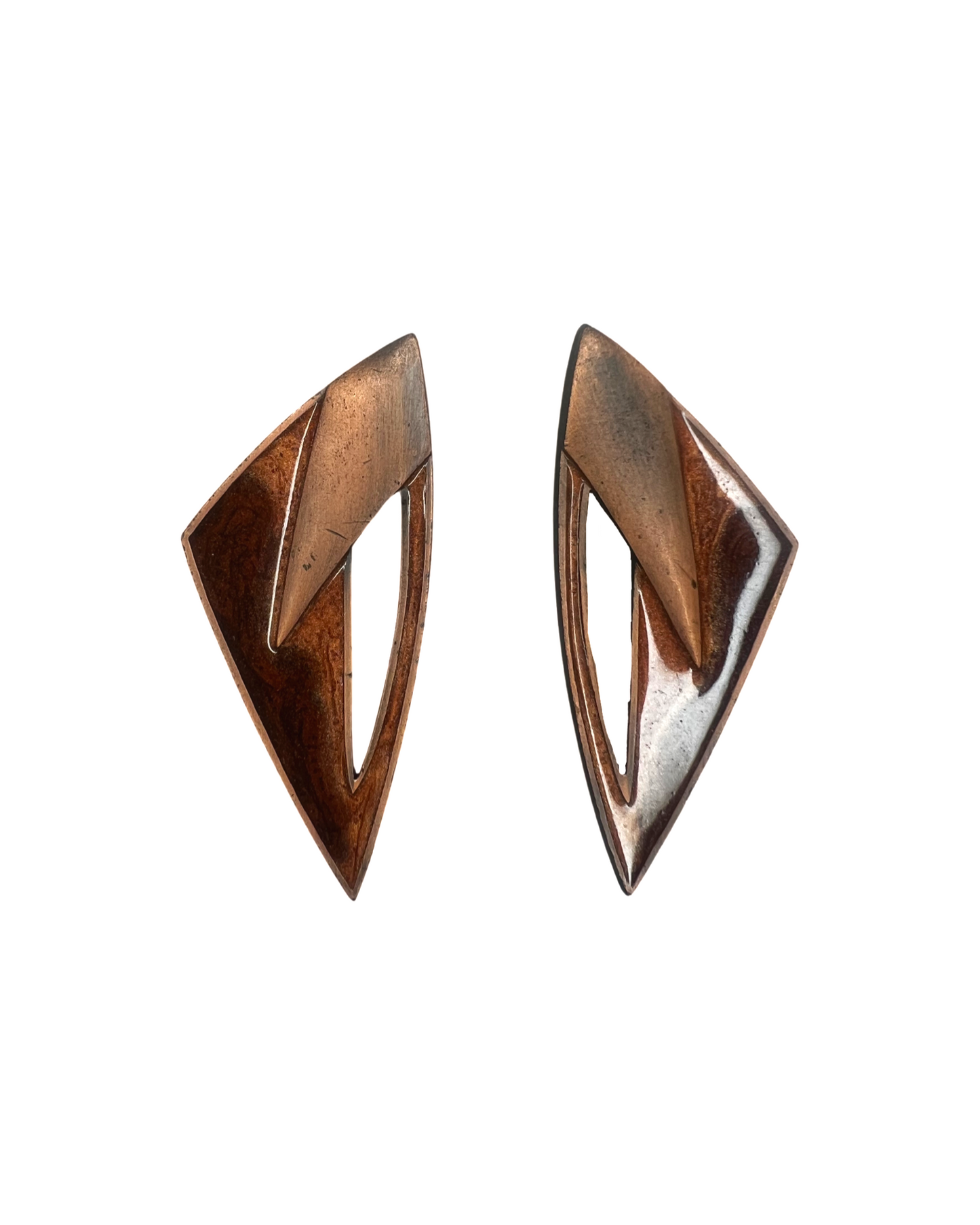 Vintage Copper Metal Earrings