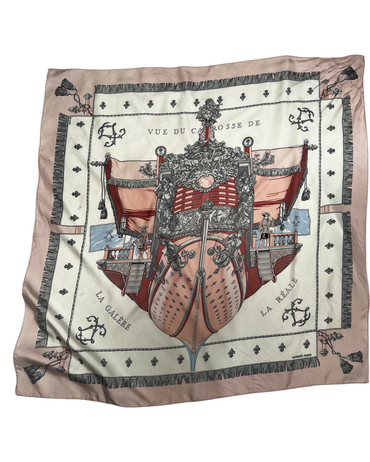 Hermes Authentic Hand Rolled Silk Scarf