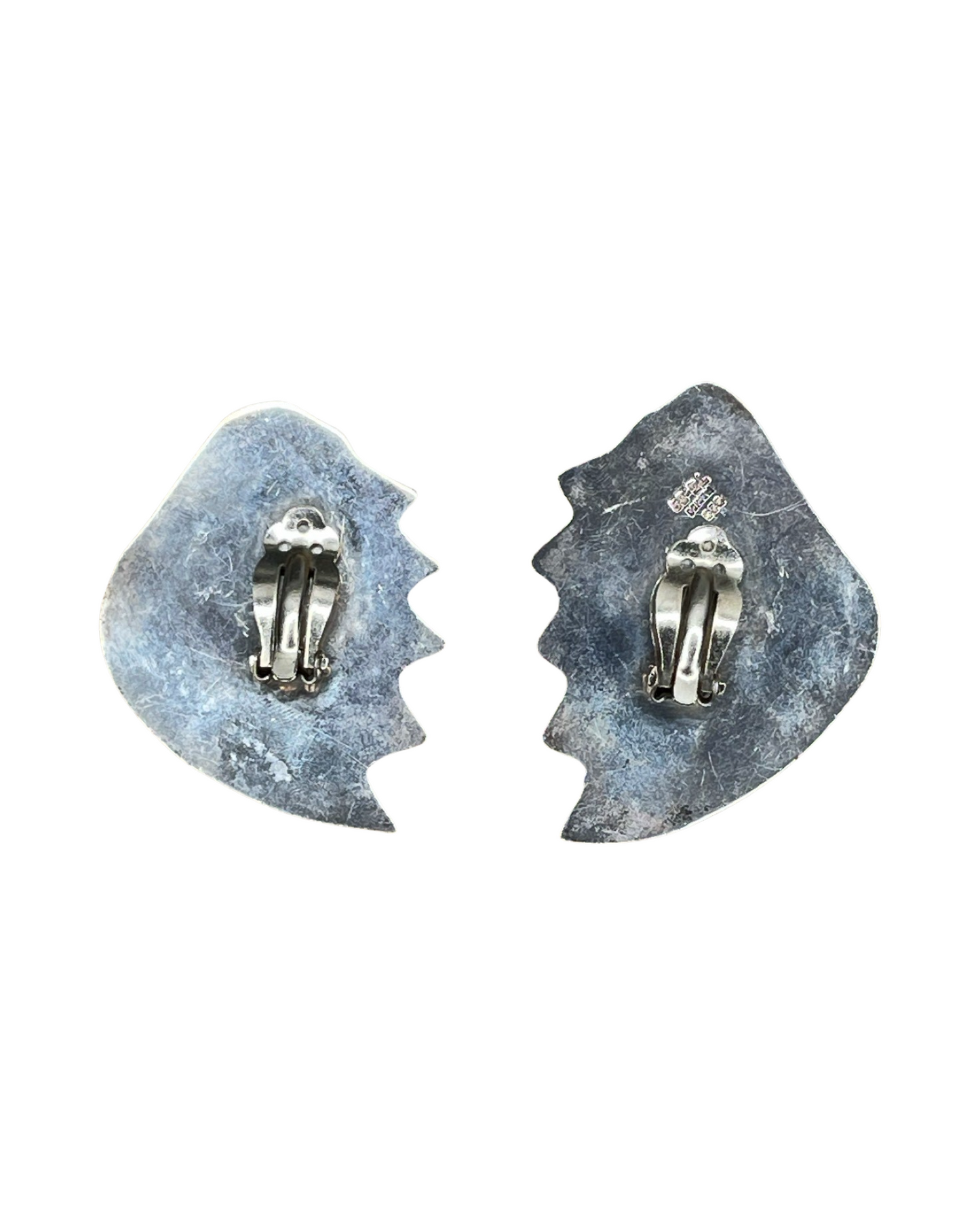 Vintage Sterling Silver Chunky Earrings
