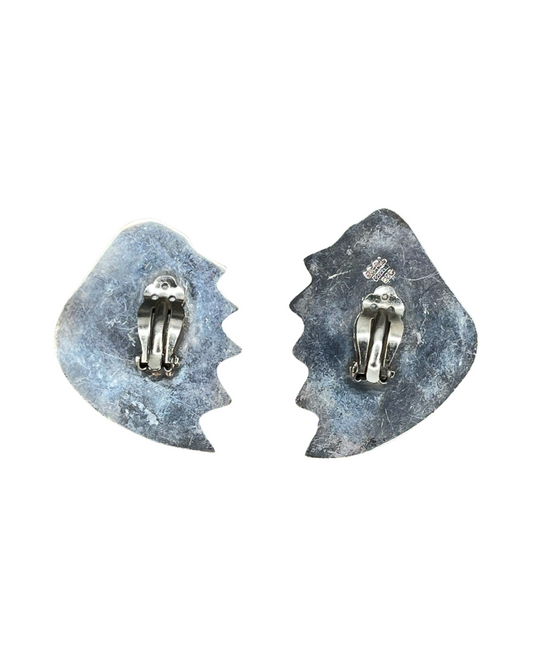 Vintage Sterling Silver Chunky Earrings