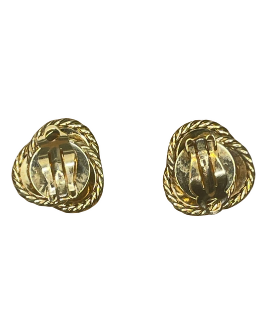 Givenchy Vintage Knot Clip On Earrings