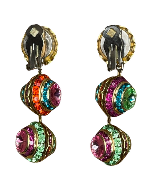 Vintage Mister Bijoux Rhinestone Earrings