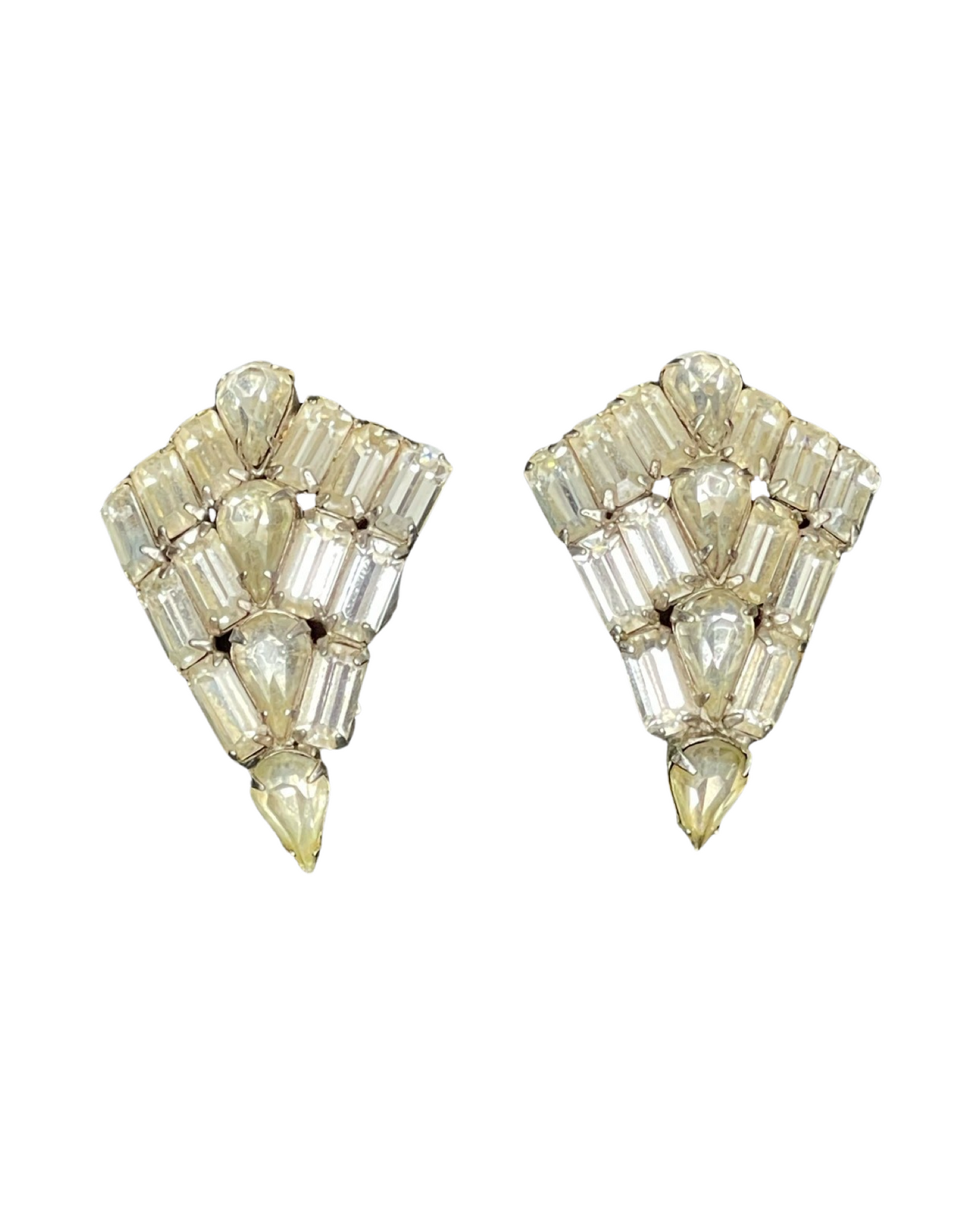 Glam Rhinestone Earrings c. 1920’s