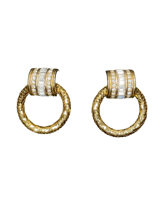Fab Whiting & Davis Door Knocker Earrings