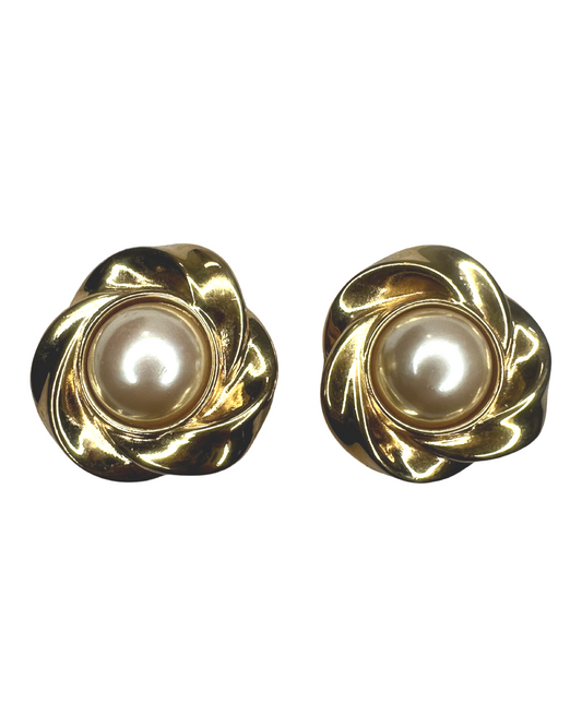 Faux Pearl Vintage Earrings