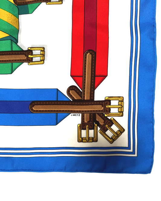 Hermes Authentic Hand Rolled Silk Scarf