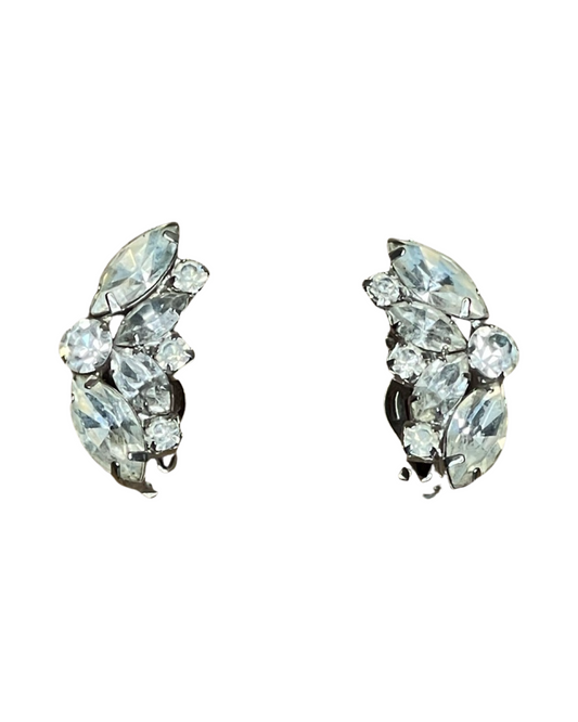 Vintage Glam Kramer Rhinestone Earrings