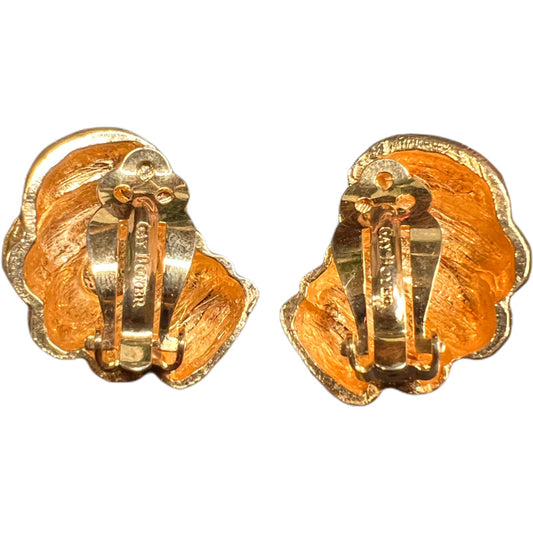 Gaye Boyer Gold French Croissant Earrings