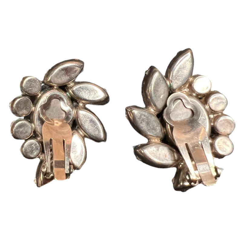 1940s Rhinestone Cluster Clip Ons