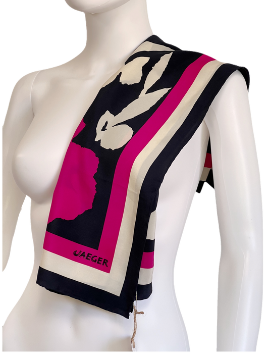 Vintage Jaeger 100% Silk Scarf