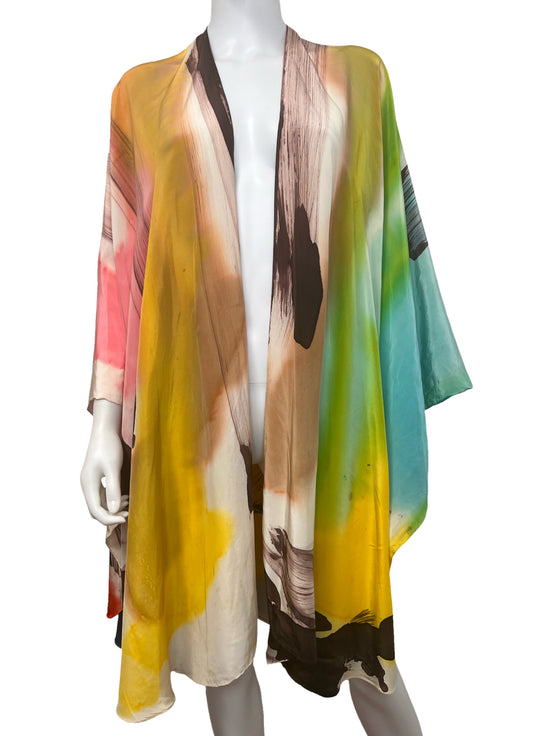 Abraxas Rex Paris Kain Painted Silk Robe