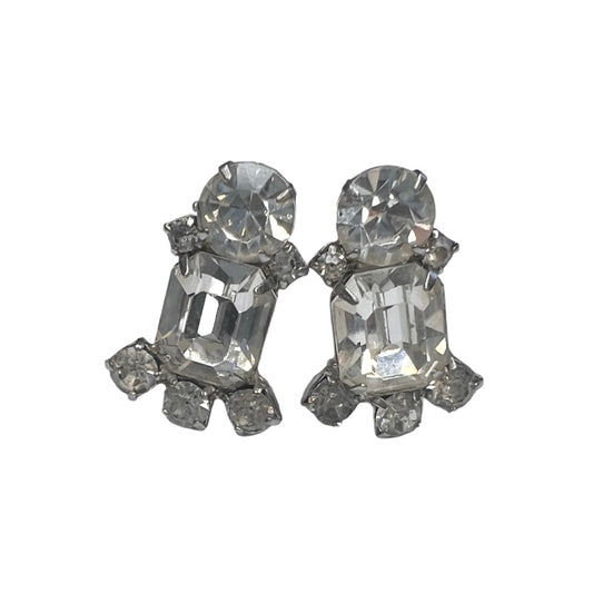 1920s Rhinestone Screw Back Clusters