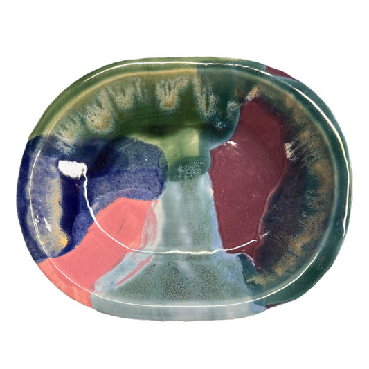 Vintage Artsy Handmade Pottery Plate