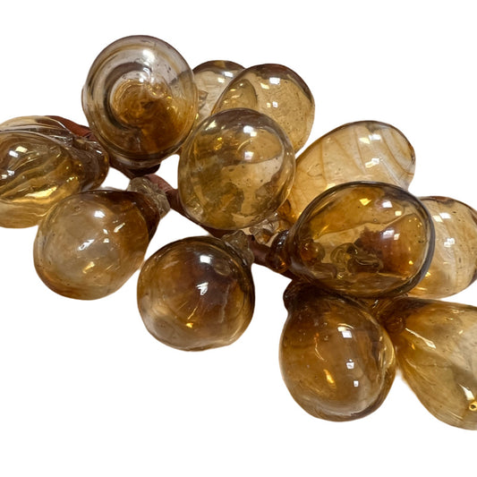 1950s Italian Handblown Amber Glass Grapes