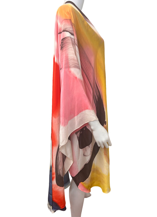 Abraxas Rex Paris Kain Painted Silk Robe